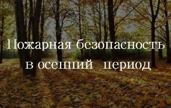 Пожарная безопасность в осенний период 