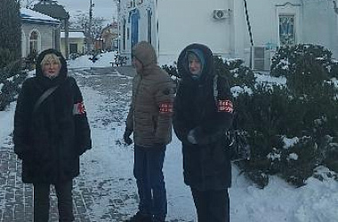 Ейские дружинники на охране порядка